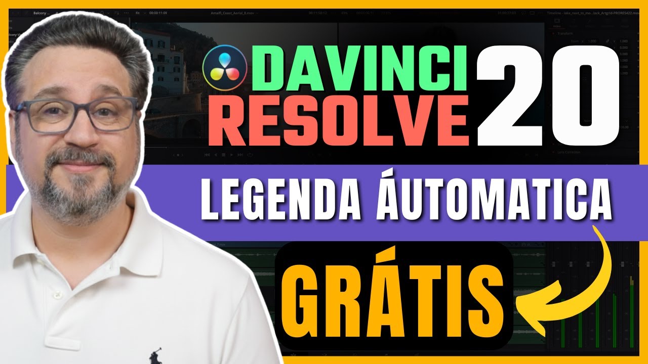 PARE de Legendar Manualmente! Legenda AUTOM&Aacute;TICA GR&Aacute;TIS no DaVinci Resolve!