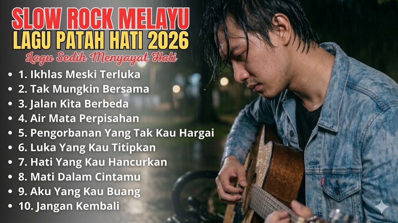 KUMPULAN LAGU SLOW ROCK MELAYU - SEDIH MENYAYAT HATI - LAGU PATAH HATI TERBARU 2026 