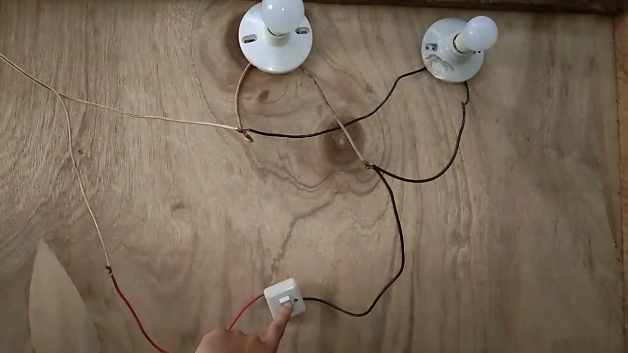 TWO BULBS CONTROLLED BY ONE GANG SWITCH WIRING TUTORIAL