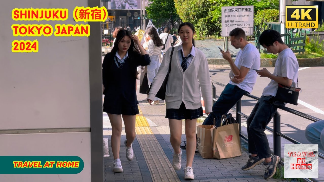 4k hdr japan travel 2024 | Walk in Shinjuku（新宿）Tokyo Japan |  Relaxing Natural City ambience