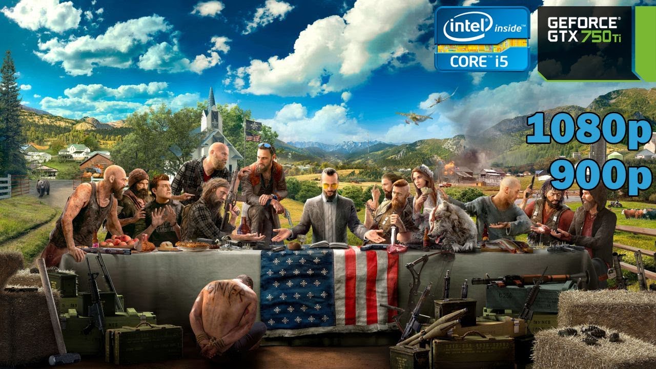 Far Cry 5 | GTX 750ti | I5 2500 | 8gb RAM | 1080p | 900p | benchmark