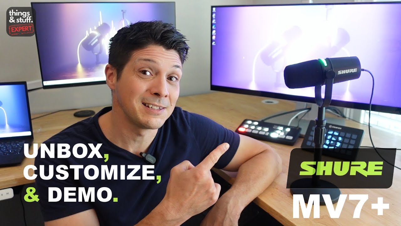 Shure MV7+ | Комплект для подкаста — распаковка, настройка, индивидуальная настройка и демонстрация