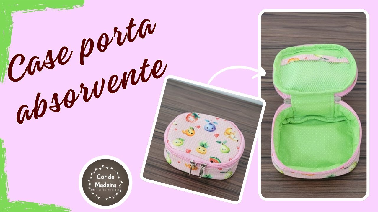 Case porta absorvente grande / necessaire / diy / passo a passo  #costuracriativa #sewingbags