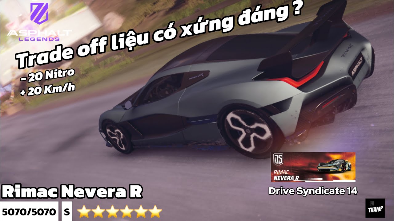 [Asphalt Legend] Rimac Nevera R, phiên bản nâng cấp của Rimac Nevera ?