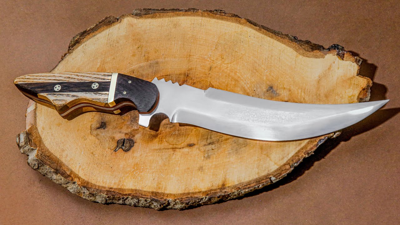 Making a Hybrid Tactical-Hunting Knife — Unique Handle Design | Full Build Showcase