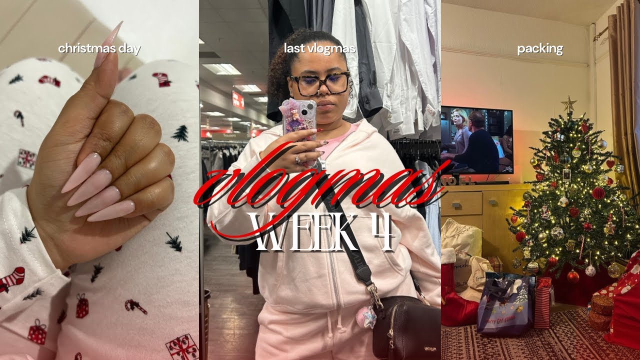 VLOGMAS WEEK 4!! WRAPPING GIFTS | CHRISTMAS DAY | PACK FOR A TRIP!!