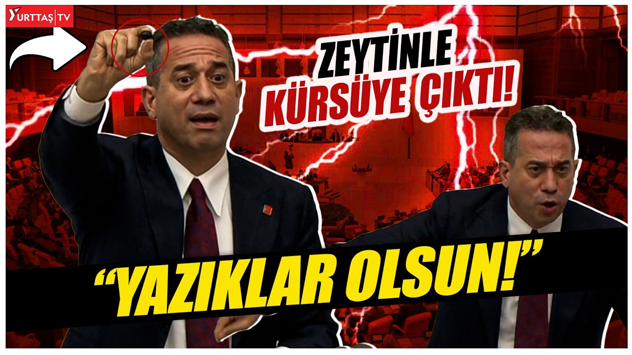 Ali Mahir Başarır zeytinle kürsüye çıktı! AKP'lilere bağırarak meydan okudu: Neyden korkuyorsun!