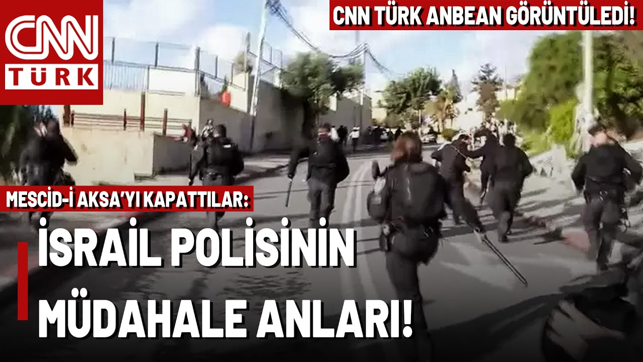 Mescid-i Aksa'da İbadet Yasağı: İsrail Polisi Filistinlilere Böyle Müdahale Etti!