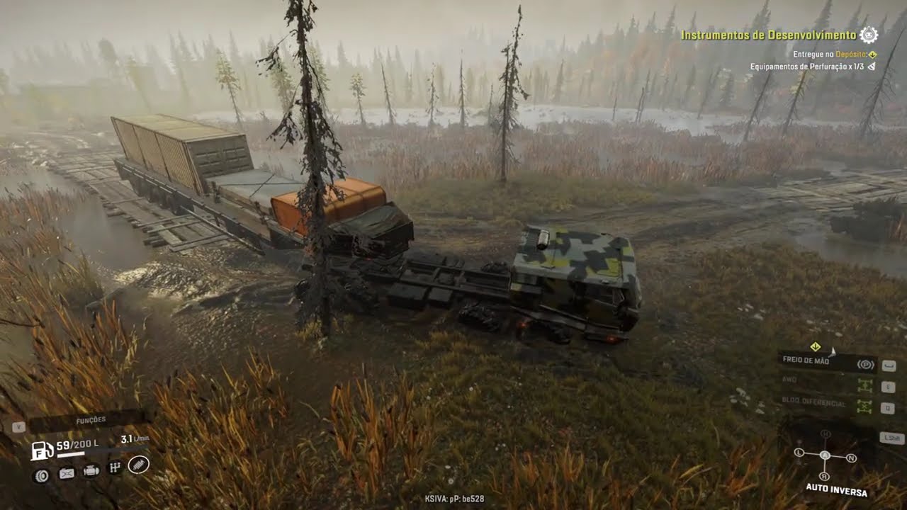 Snow Runner Gameplay Campanha Michigan Lago da ilha PRT 1 3 15