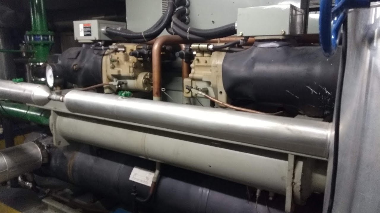 Chiller Trane RTWA 140 TRs, Separação e Retorno de Óleo.