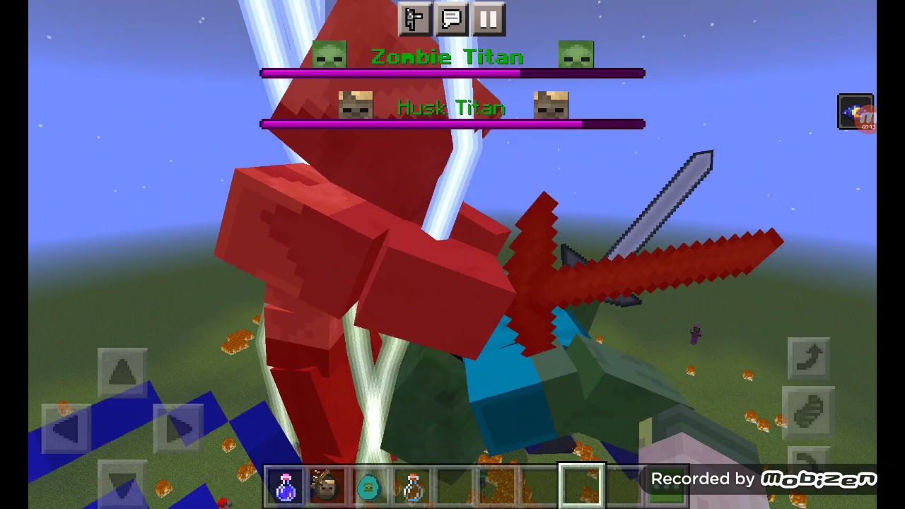 husk titan vs zombie titan addon para minecraft