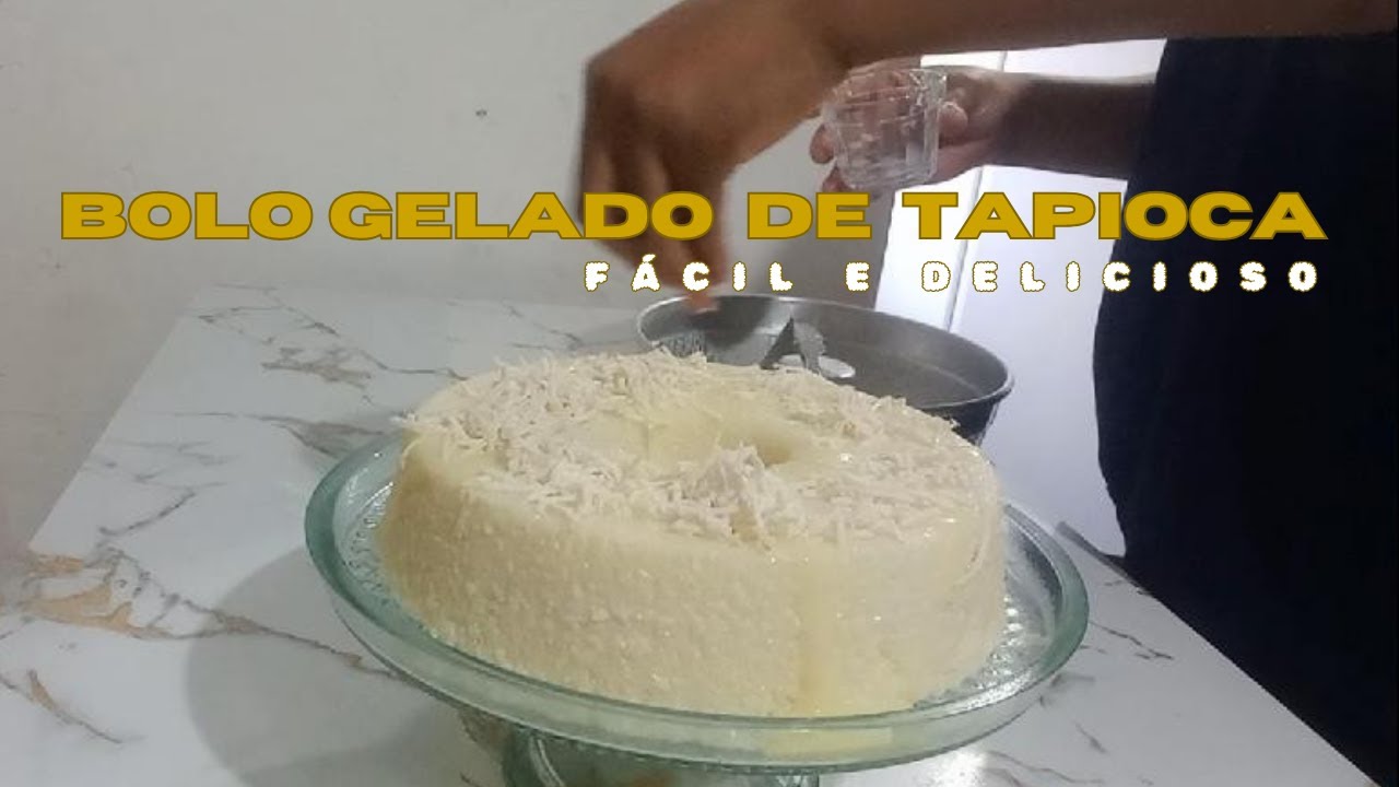 Como preparo o Bolo de Tapioca Gelado com Coco – Fácil e Rápido