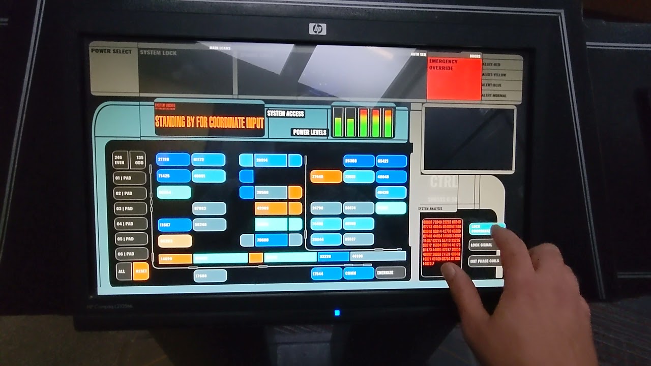 my new lcars design interactive transporter console.