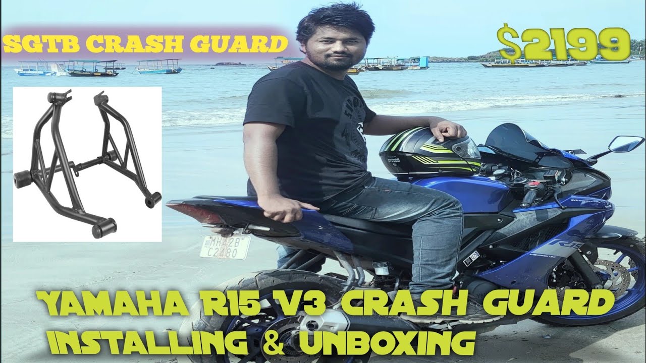 Yamaha R15 V3 Crash Guard Engine Guard | Unboxing & Installing 😍