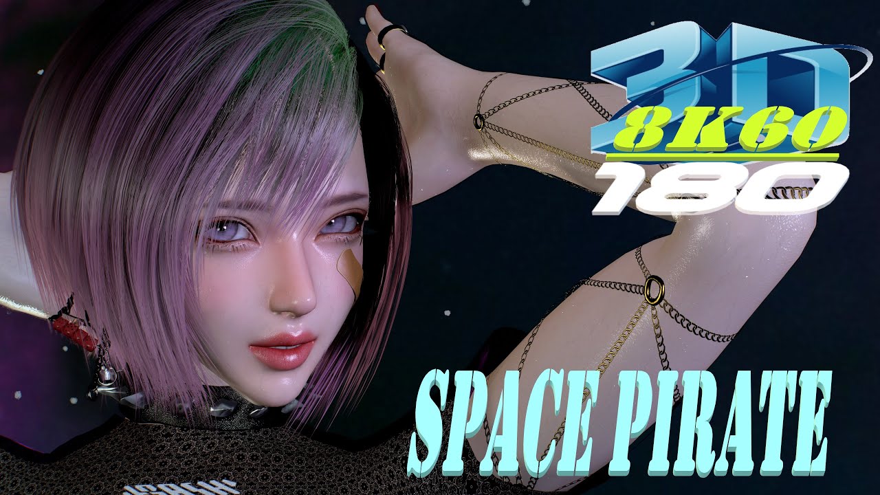 Pirate Dance, Experience 8K 3D VR180, Song - Space Pirate Groove, MMD, VaM, kpop, ダンス, 3DVR, 8K60F
