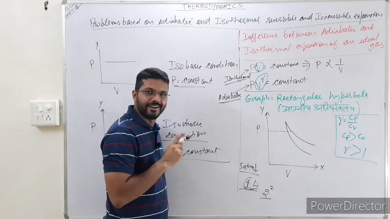 Thermodynamics//Problems based on Adiabatic and Isothermal reversible and irreversible process