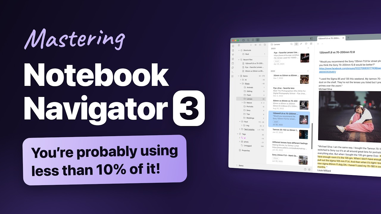 Mastering Notebook Navigator 3 for Obsidian