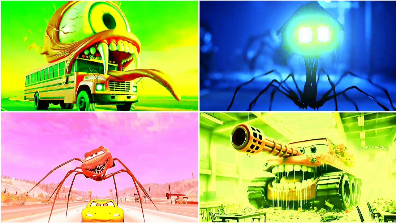 SCHOOL BUS 🆚 SIREN HEAD 🆚McQUEEN TANK - COFFIN DANCE SONG | TILES HOP #166
