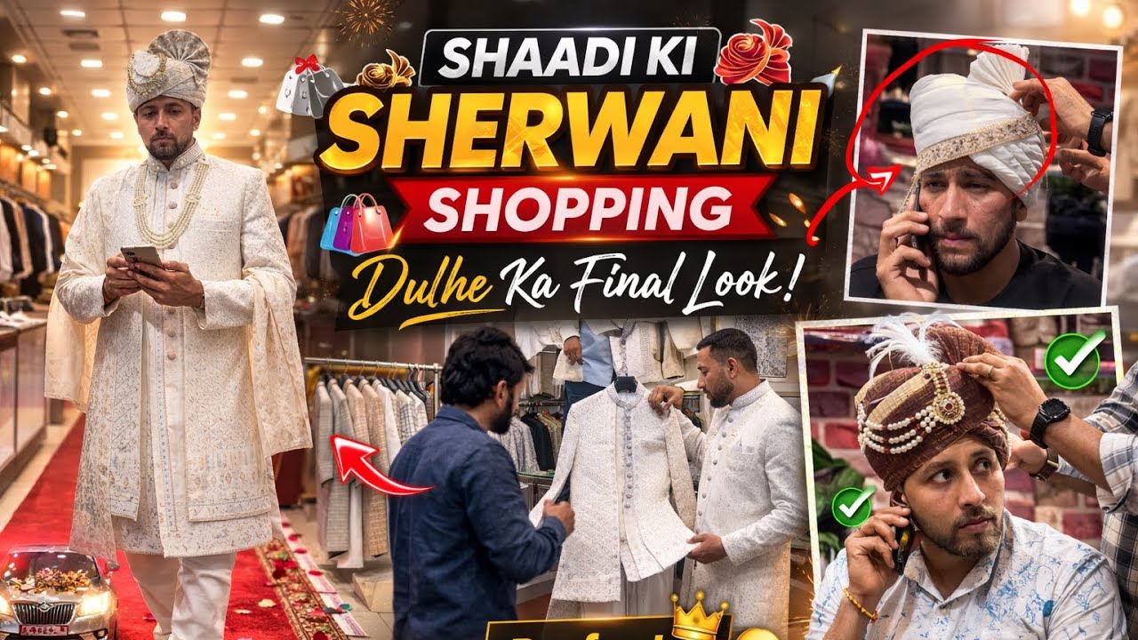 Shaadi Ki Sherwani Shopping 🛍️ Dulhe Ka Final Look | Wedding Preparation Vlog