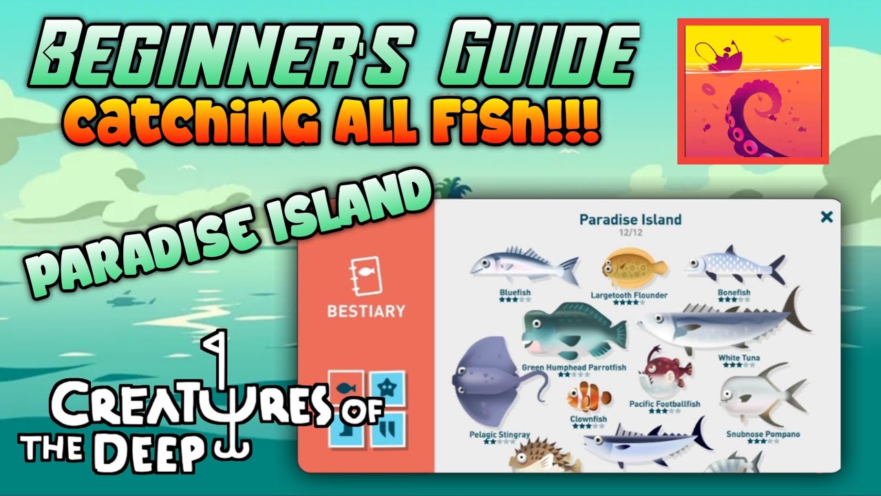 CATCHING ALL FISH IN PARADISE ISLAND DAY AND NIGHT - CREATURES OF THE DEEP FISHING❗July 1st #fishing