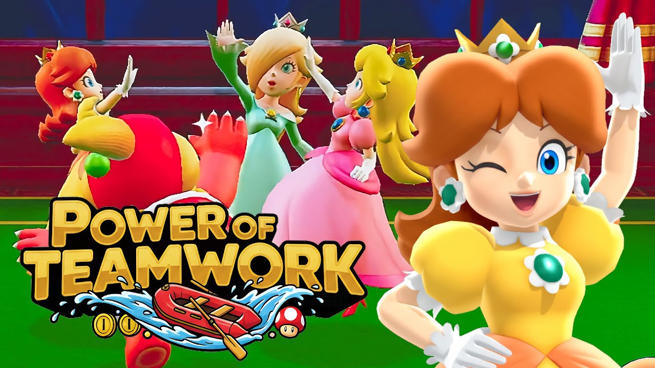Super Mario Party River Survival Daisy Peach Rosalina and Pom Pom