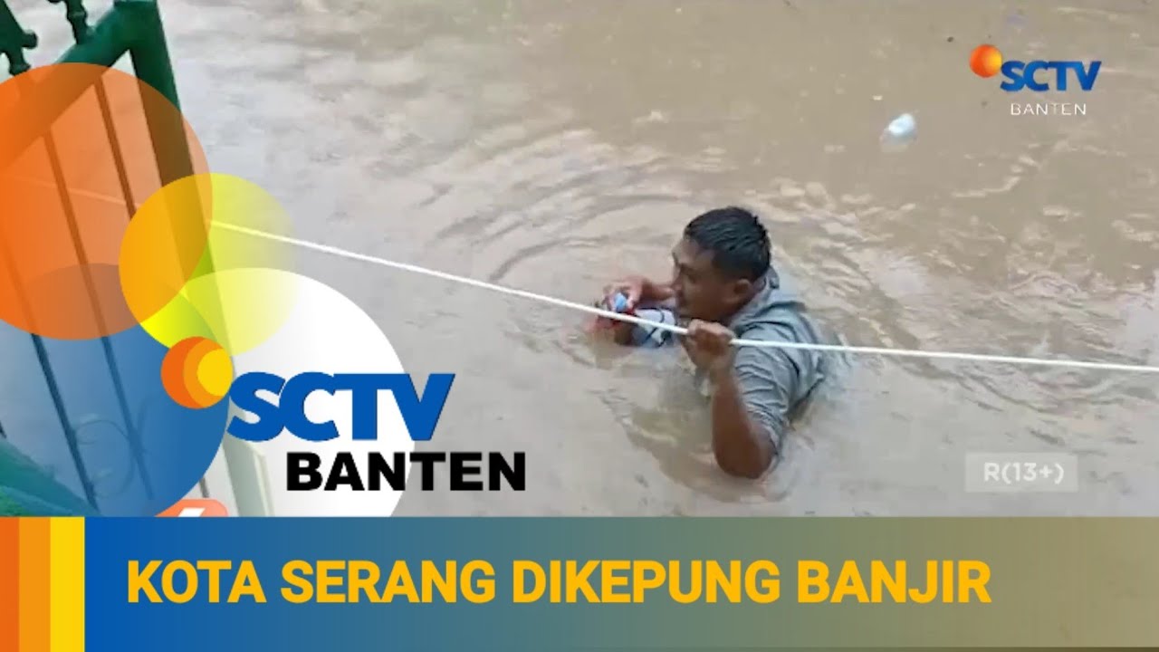 DIGUYUR HUJAN LEBIH DARI 8 JAM, KOTA SERANG DIKEPUNG BANJIR