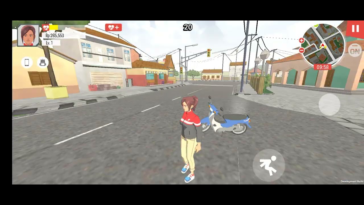 Riding motorcycle and select sleep at home