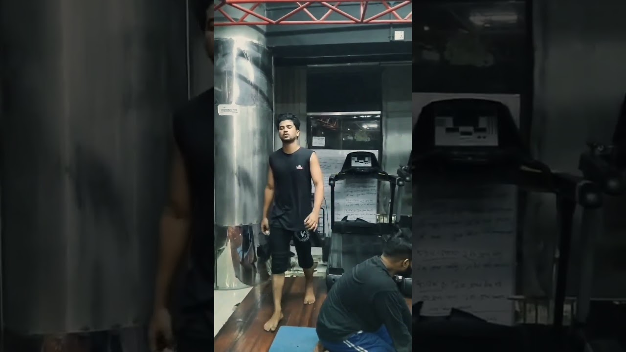 After workout weight test and body posture 