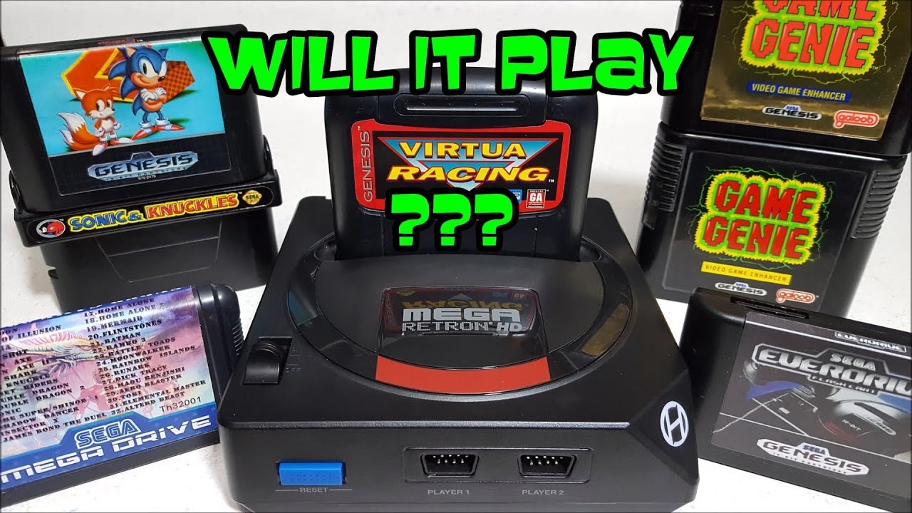 Sega Mega Retron HD by Hyperkin special cartridge tests Everdrive, Game genie & more