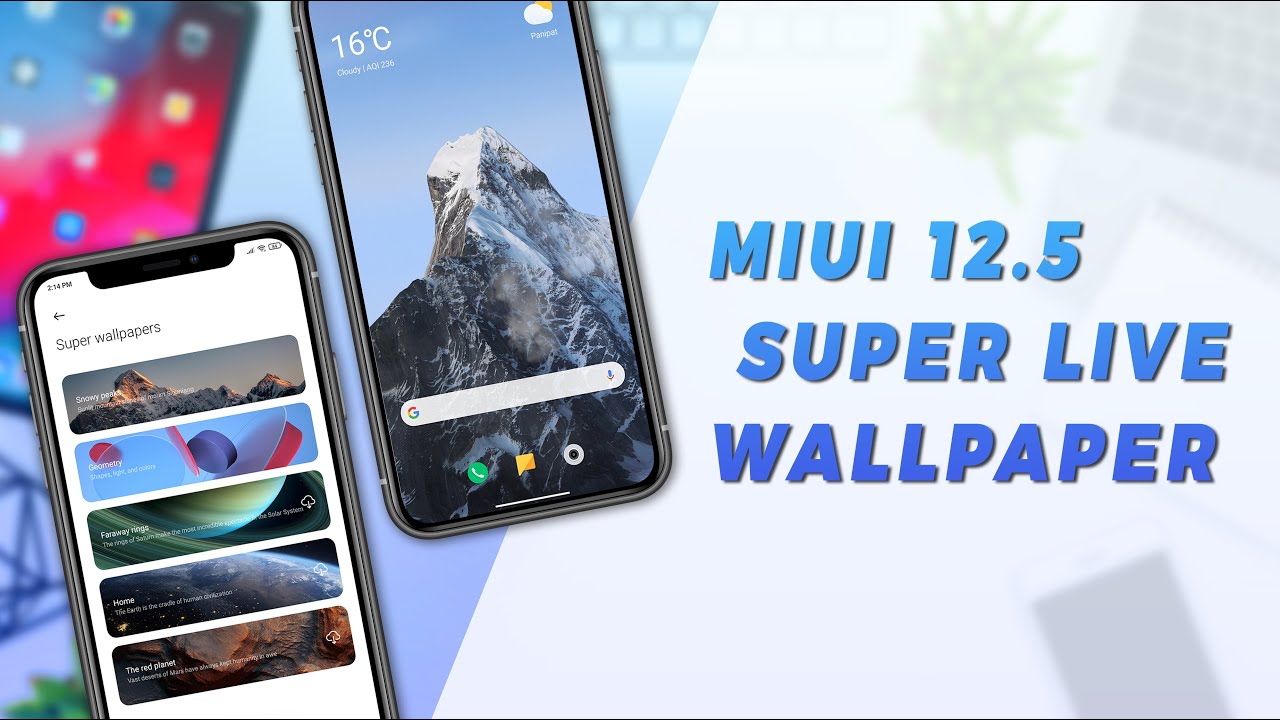 MIUI 12.5 Super Wallpaper - Geometry & Snow Mountain | Install on Any Xiaomi Device Without Root