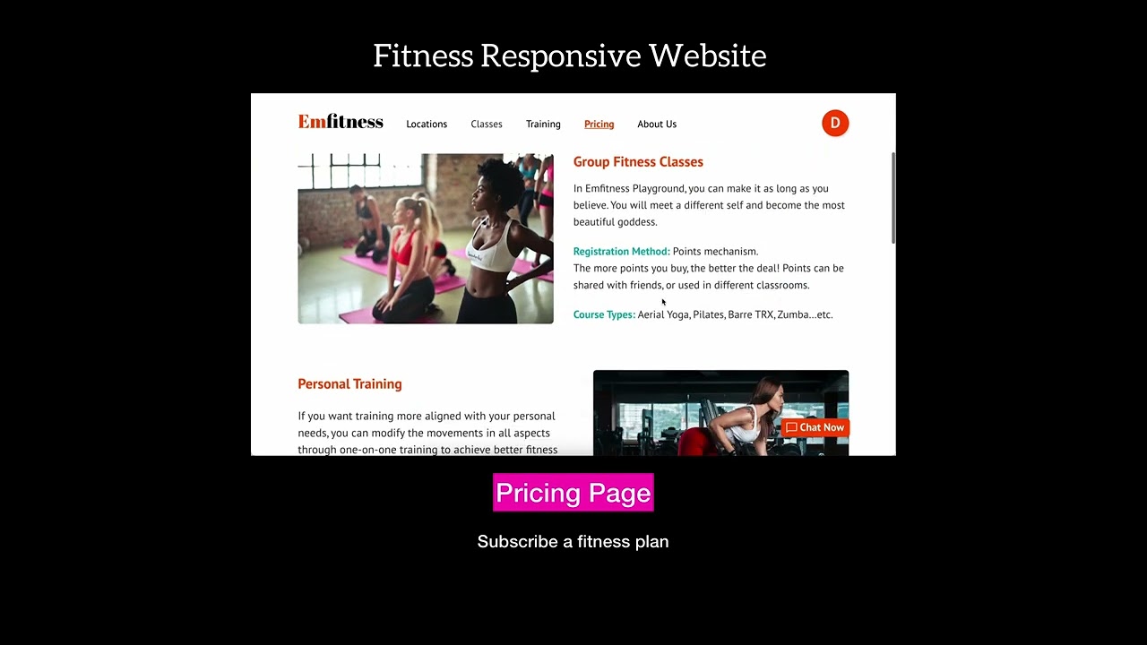 Emfitness-Fitness Responsive Website