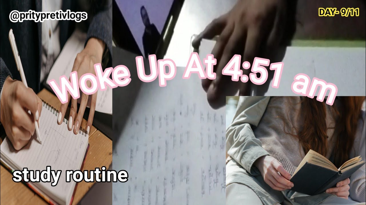 Woke Up At 4:51 am To Study | Productive Morning | Studying |#pritypretivlogs 