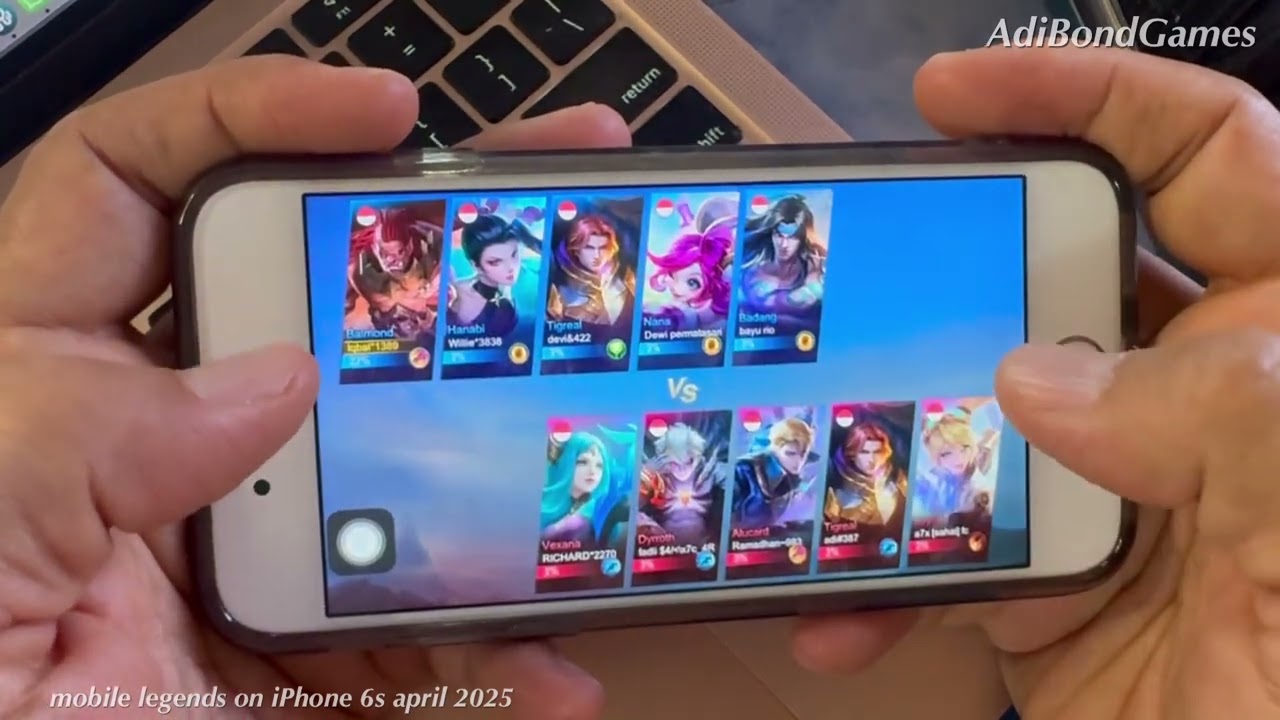 Test Game iPhone 6s Mobile Legends on april 2025