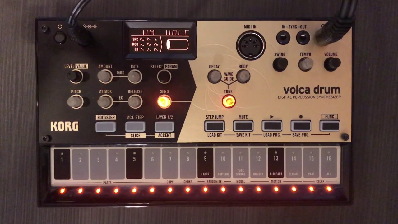 KORG volca drum: Building a first drum kit