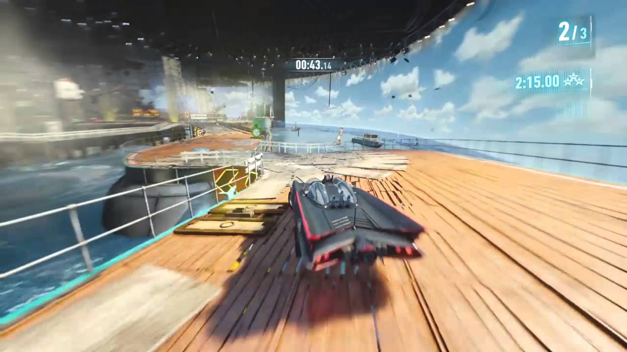 Batman Arkham Knight 1966 Batmobile Race: Penguin Dockyard