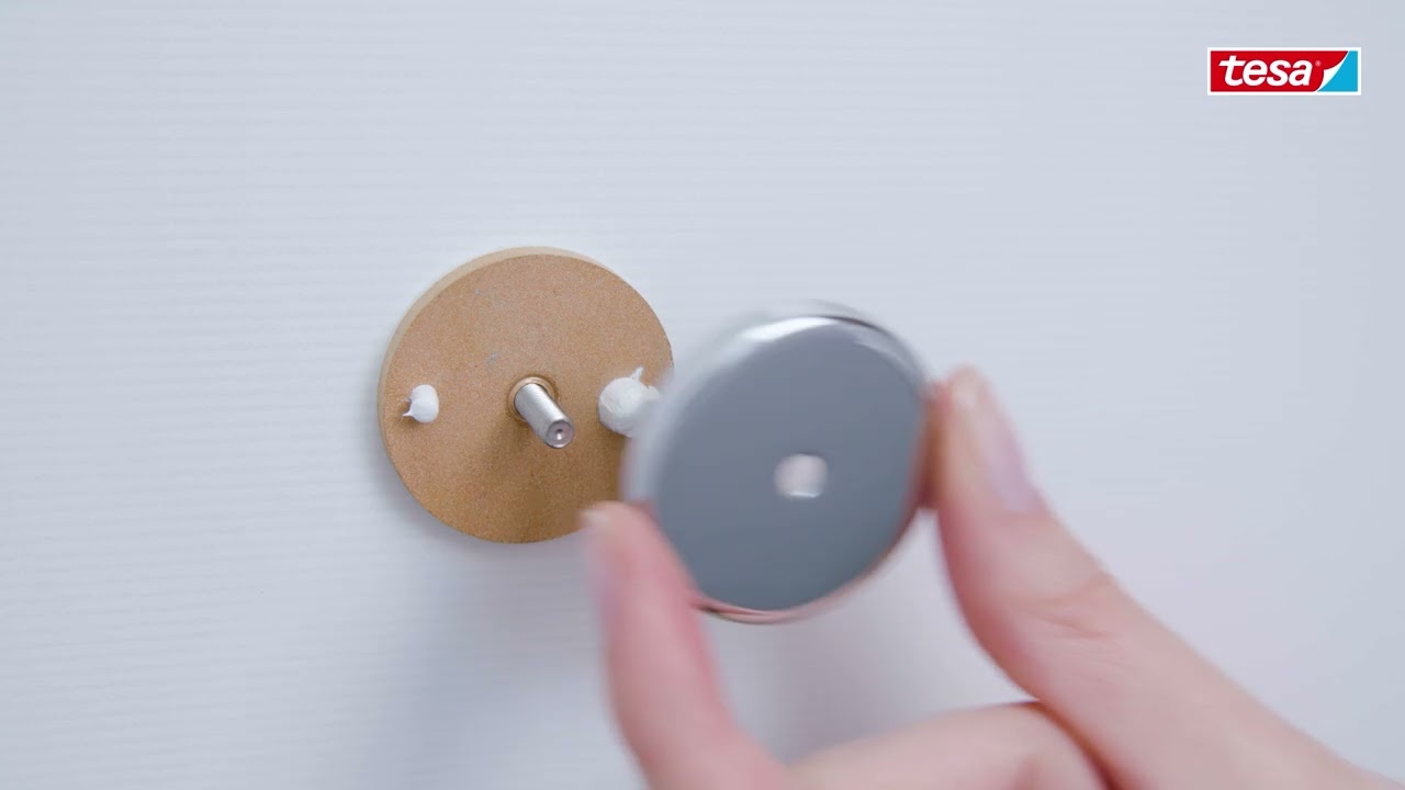 How to hang tesa® Aluxx bathroom corner shelf without drilling into the wall