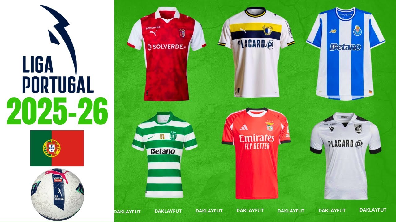 🇵🇹 ¡TODAS LAS CAMISETAS DE LA LIGA DE PORTUGAL TEMPORADA 2025-26! LOCALES, VISITANTES, Y TERCERAS