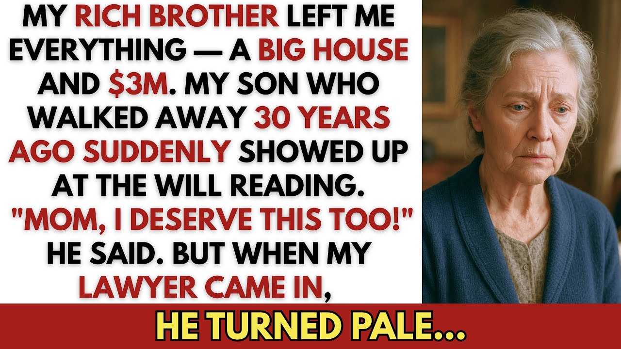 My Rich Brother Left Me Everything. My Son Who Walked Away 30 Years Ago Suddenly Showed Up…