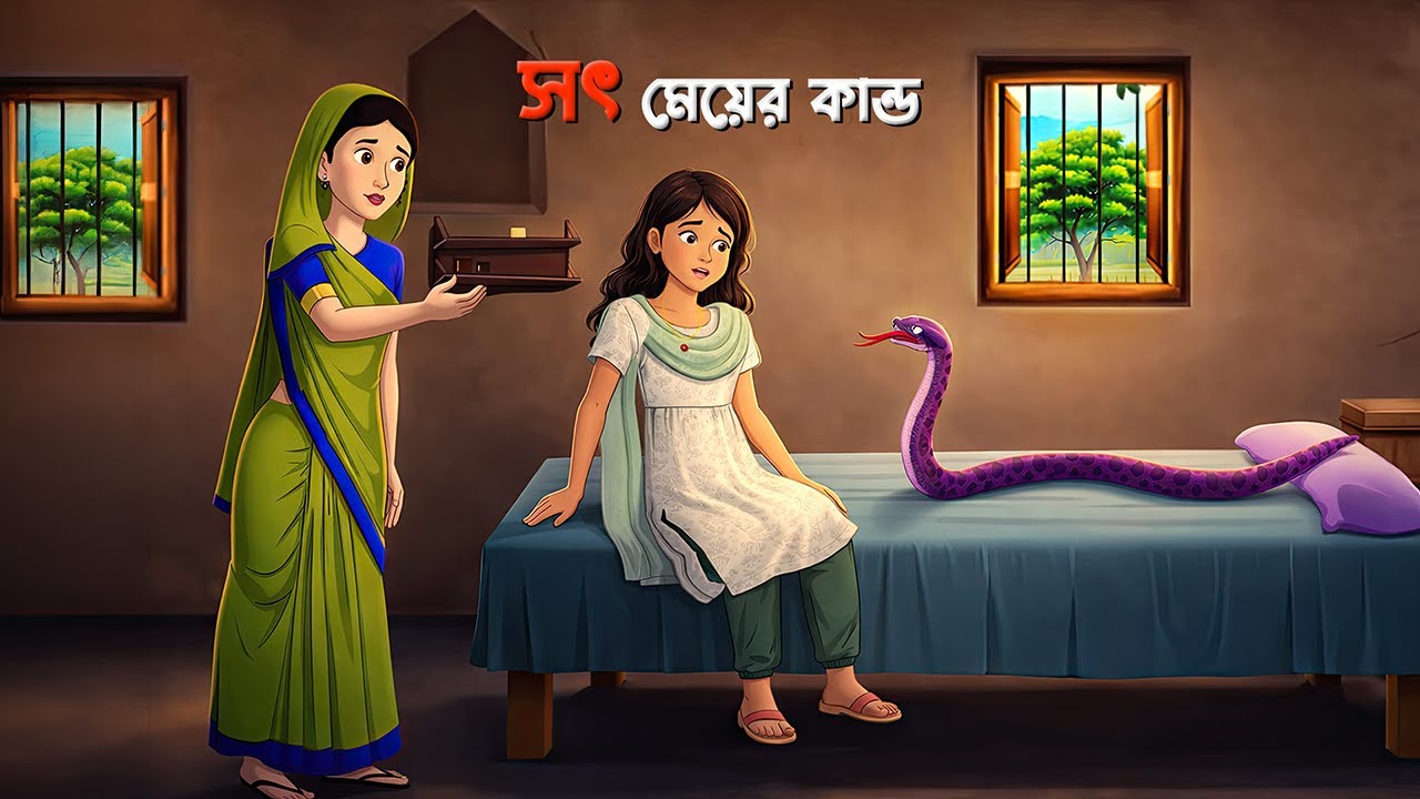সৎ মেয়ের কান্ড | সৎ মা গল্প | Bengali Village Cartoon | Sot Ma Bangla Natok | Golpo Konna