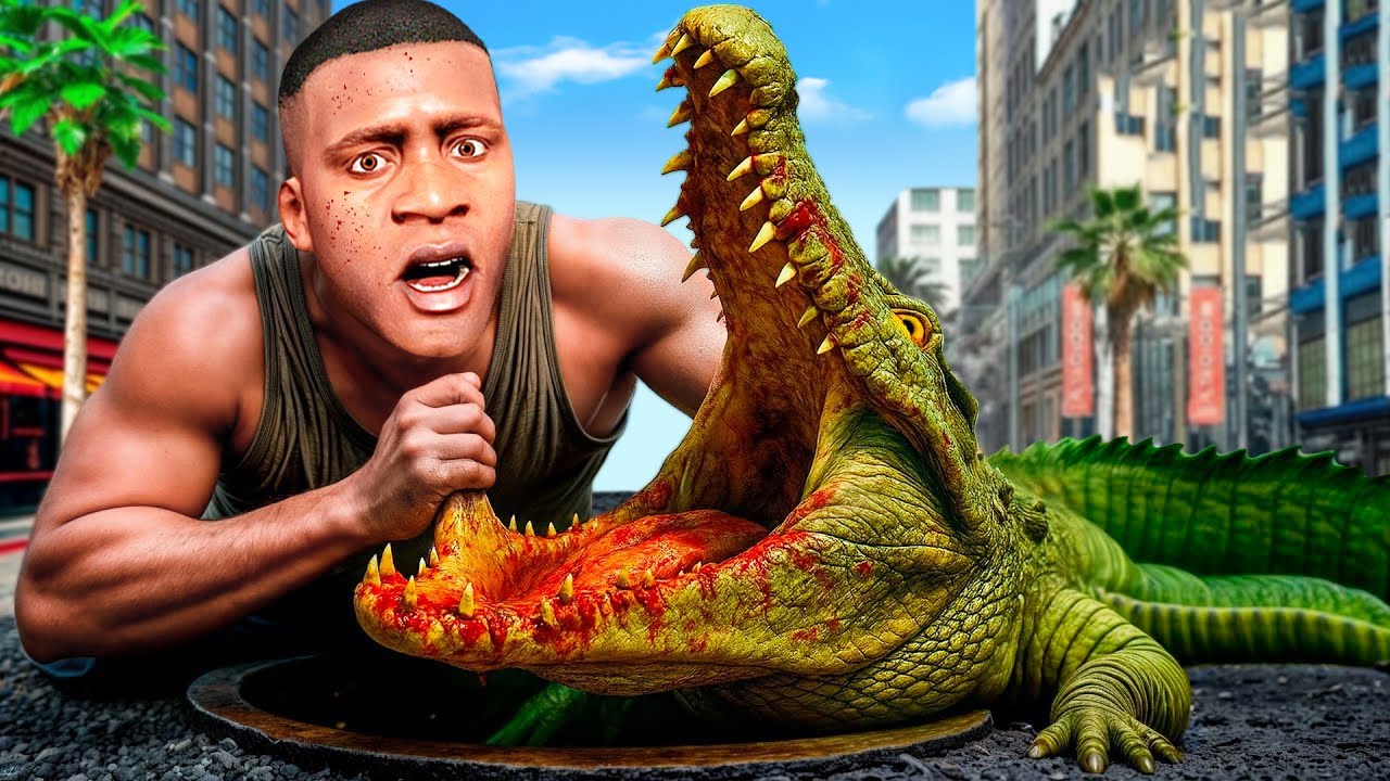 J'AI TROUVÉ UN CROCODILE GÉANT SUR GTA 5 !