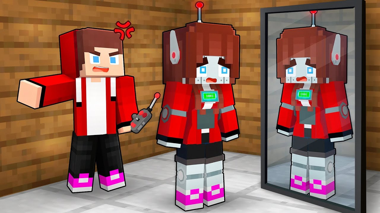 Poor JJ`s Girl ROBOT - Sad Story - Maizen Minecraft Animation