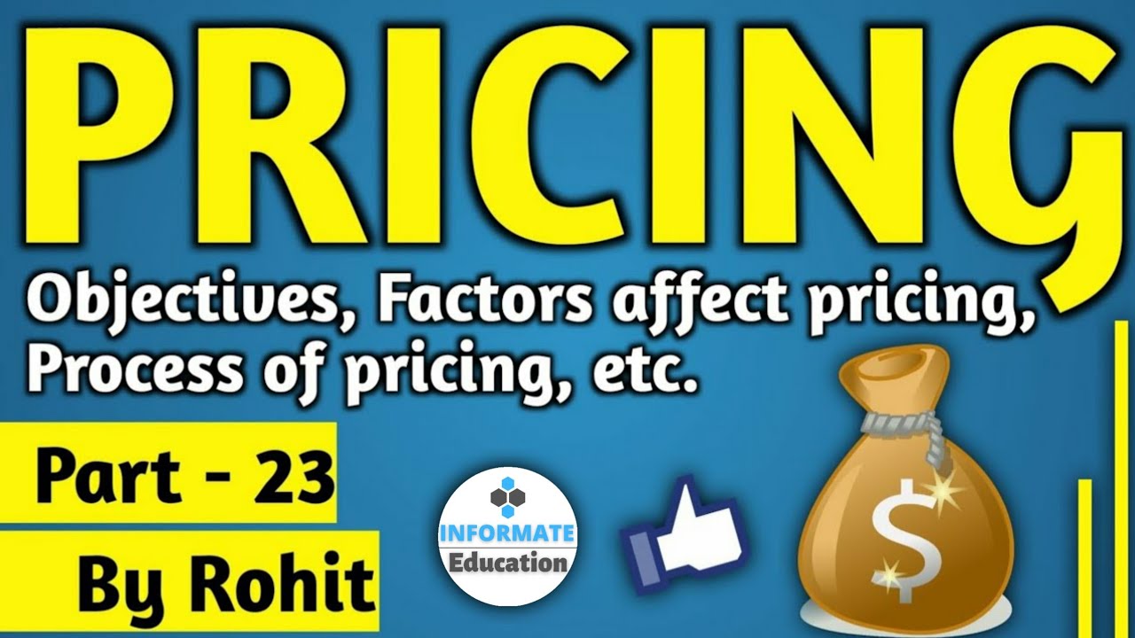 Pricing objective, process, etc
