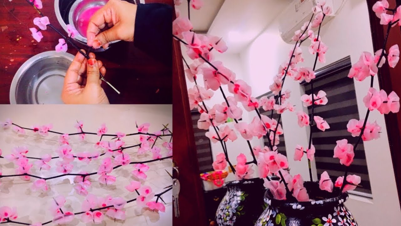 DIY / CANDLE WAX FLOWERS / Wax Flower | Easy Candle Flower Making | Artificial Flower Tree