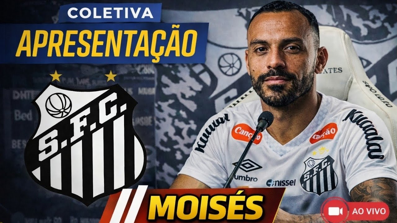 AQUI É O SANTOS, INDEPENDENTE DA SITUAÇÃO, AQUI É O SANTOS | MOISÉS É APRESENTADO E EXALTA O CLUBE .