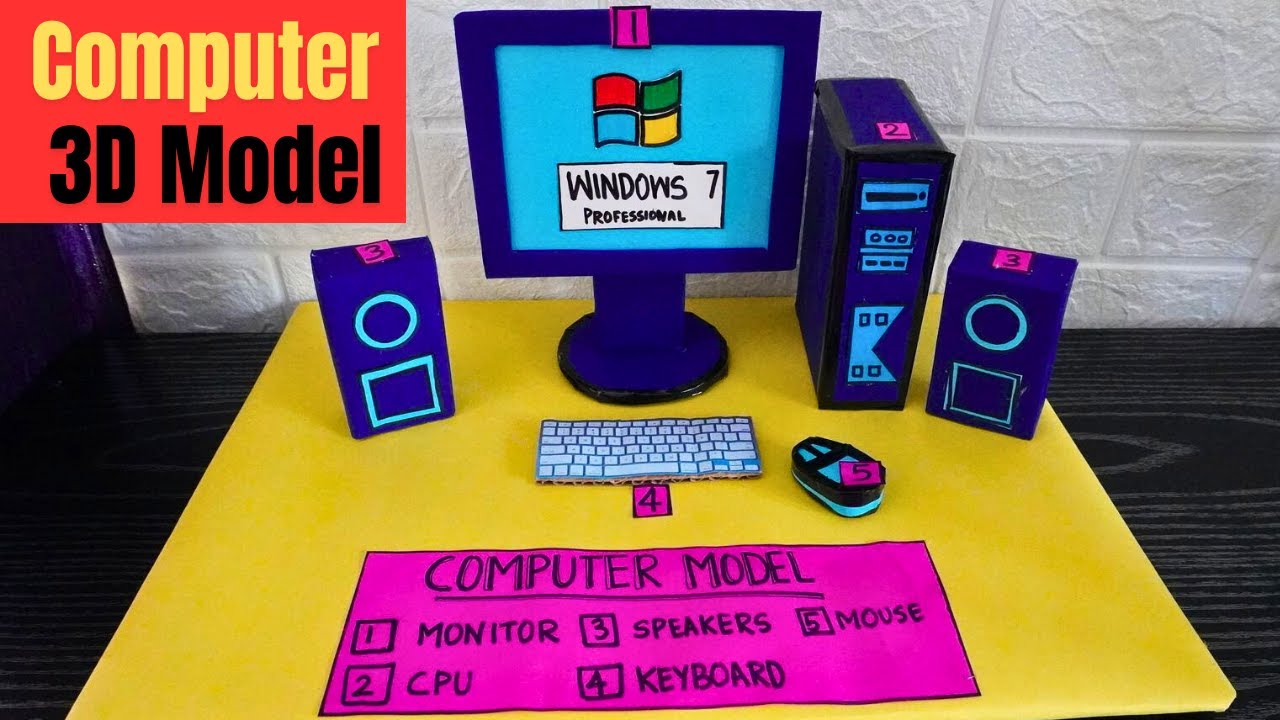 Computer Model Project |How to make computer model |Parts of a computer| Exhibition model for school
