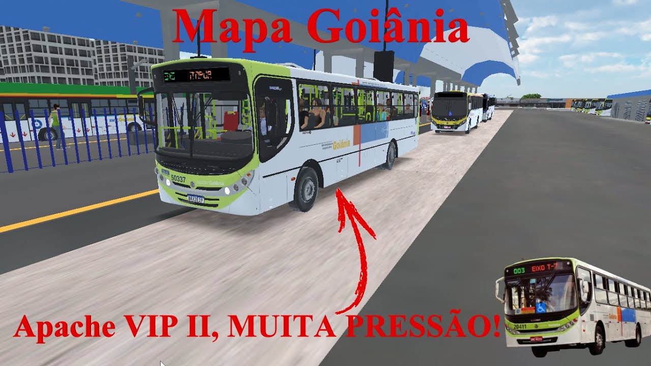 MAPA GOIÂNIA - PROTON BUS. Fazendo a linha 515 no Apache VIP II VolksBus euro 3, muita pressão!