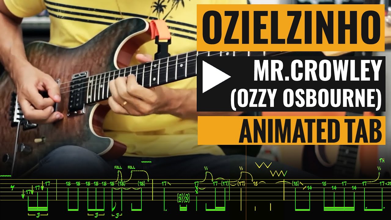Mr Crowley guitar cover Ozielzinho - Tab Lesson Tutorial - How to Play - Video Aula