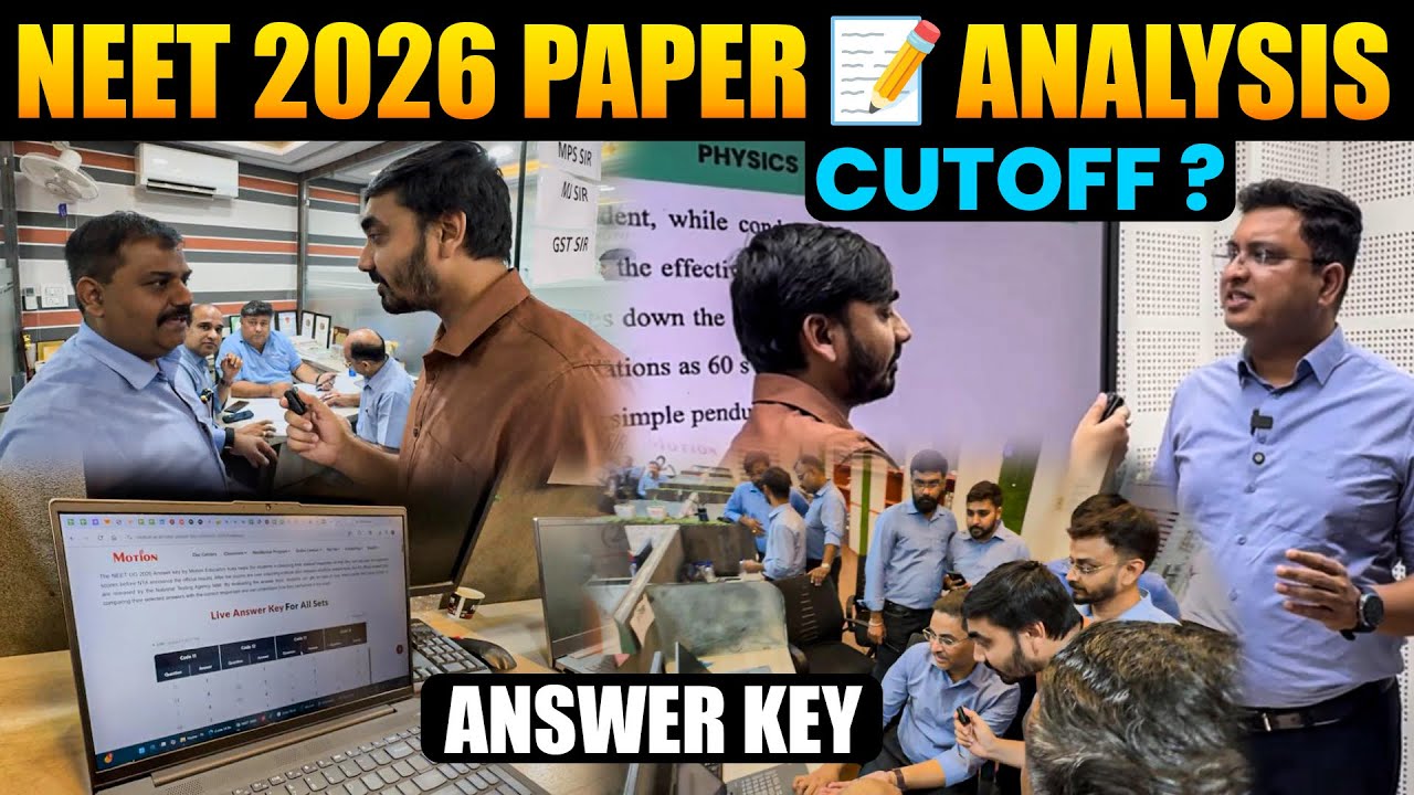 NEET 2026 Paper Analysis from Kota 📝 | Answer Key? CutOff kya hoga? Must watch ✌️ #neet2026 
