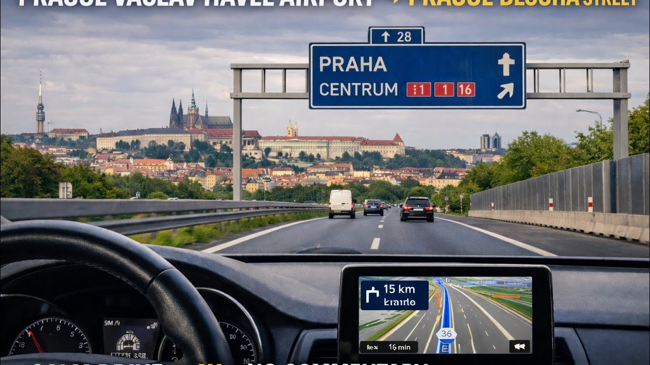 🚗 Prague Dlouhá Street → Prague Kobylisy | Night Drive | 4K | No Commentary