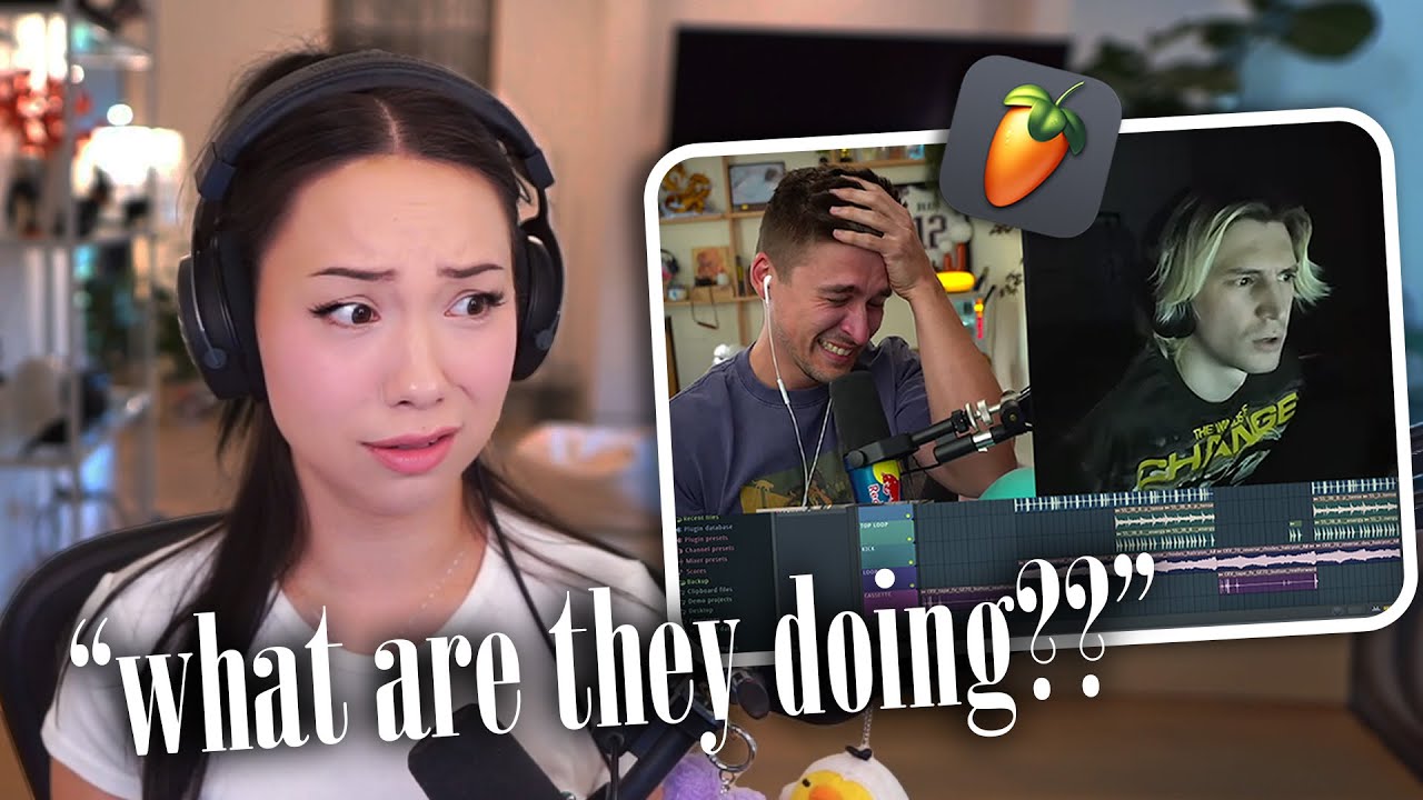 Jodi Reacts to XQC & Ludwig's AWFUL Beats in FLStudio